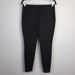 Chico's Black Midrise Pull On Skinny Ankle Length Ponte Pants size 4